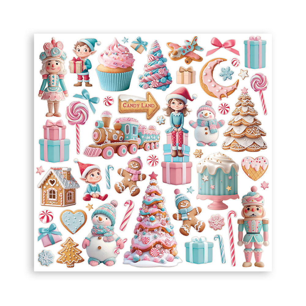 Stamperia Scrapbooking Pad 22 sheets cm 30,5x30,5 (12"x12") Single face - Candy Christmas