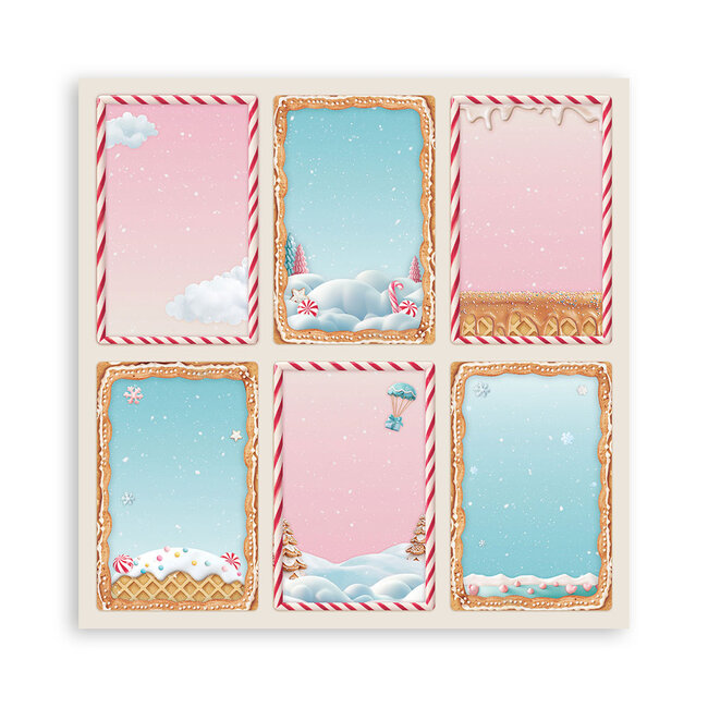 Stamperia Scrapbooking Pad 22 sheets cm 30,5x30,5 (12"x12") Single face - Candy Christmas