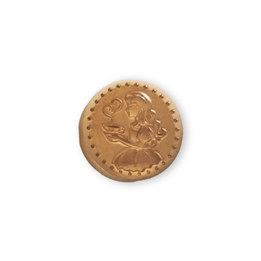 Stamperia Set  6 pcs seals diam cm  2,5  - Alice in Christmas