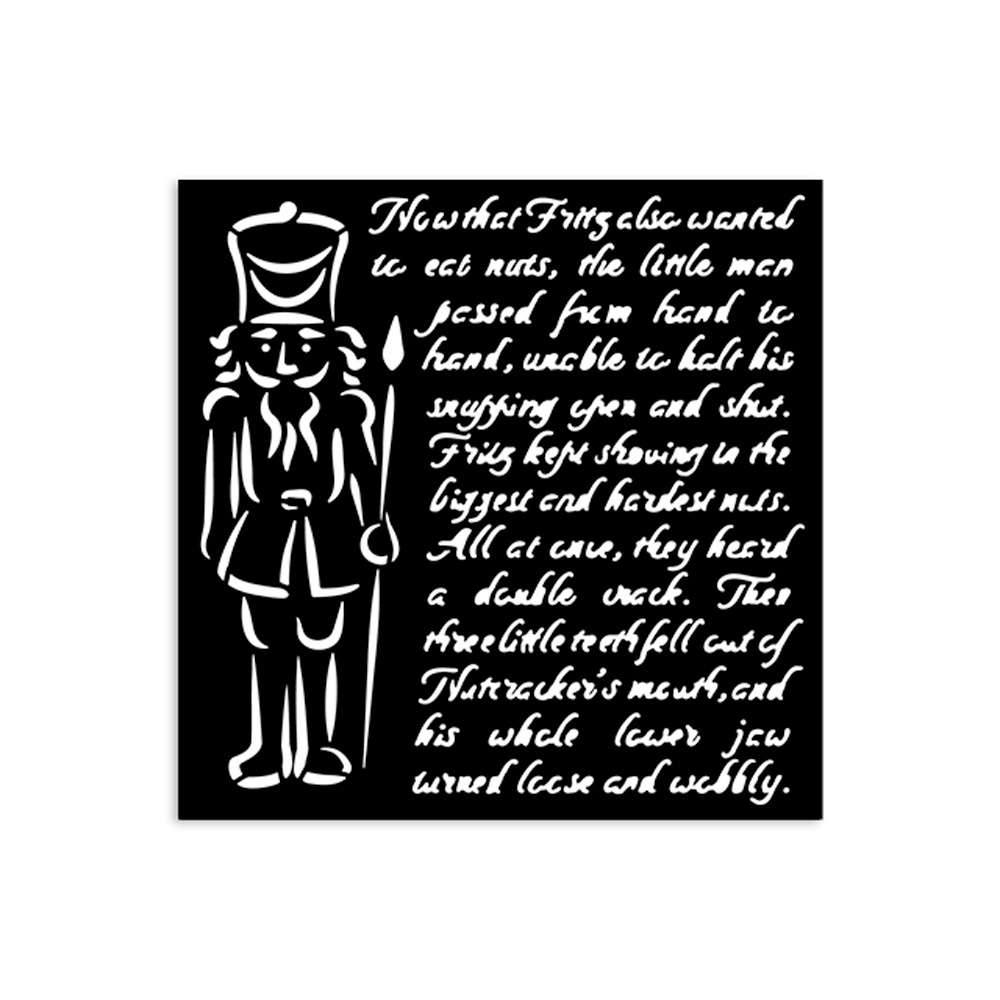 Stamperia Thick stencil cm 12X12 - Alice in Christmas soldiers