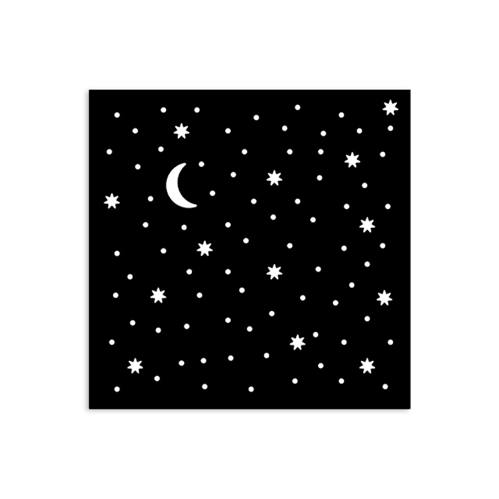 Stamperia Thick stencil cm 12X12 - Alice in Christmas stars and moon