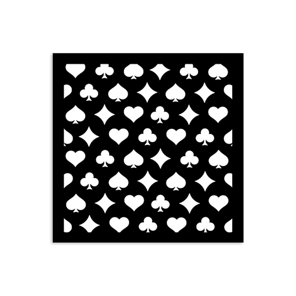 Stamperia Thick stencil cm 12X12 - Alice in Christmas poker cards