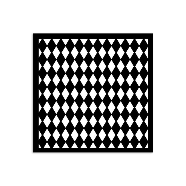 Stamperia Thick stencil cm 12X12 - Alice in Christmas rhombus pattern
