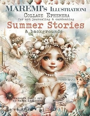 Maremi's Small Art MAREMI'S Illustrationi Collage Ephemera for art journaling & cardmaking SUMMER STORIES & Backgrounds