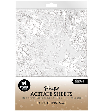 Studio Light Acetate Sheets Snow, Fairies Christmas Essentials nr.18