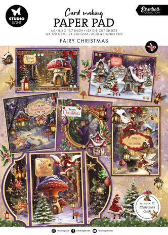 Studio Light SL Card Making Pad Fairy Christmas Essentials nr.19