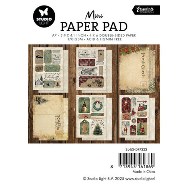Studio Light SL Mini Paper Pad Happy Holidays Essentials nr.323