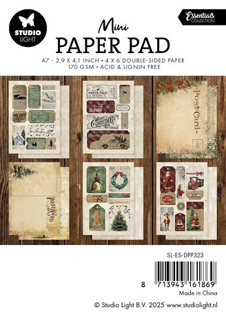 Studio Light SL Mini Paper Pad Happy Holidays Essentials nr.323