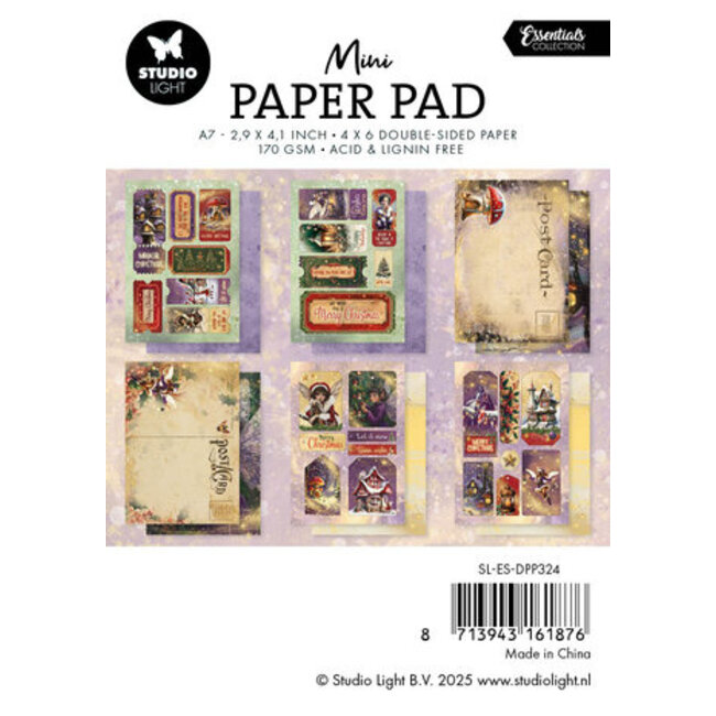 Studio Light SL Mini Paper Pad Fairy Christmas Essentials nr.324