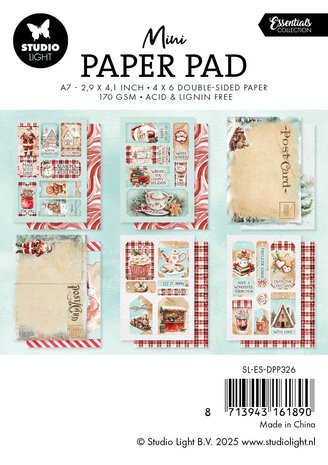 Studio Light SL Mini Paper Pad Cozy Christmas Essentials nr.326