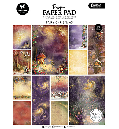 Studio Light Designer Paper Pad Fairy Christmas Essentials nr.337