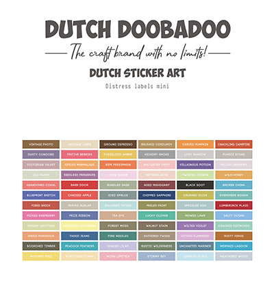 Dutch Doobadoo Sticker Mini Distress labels