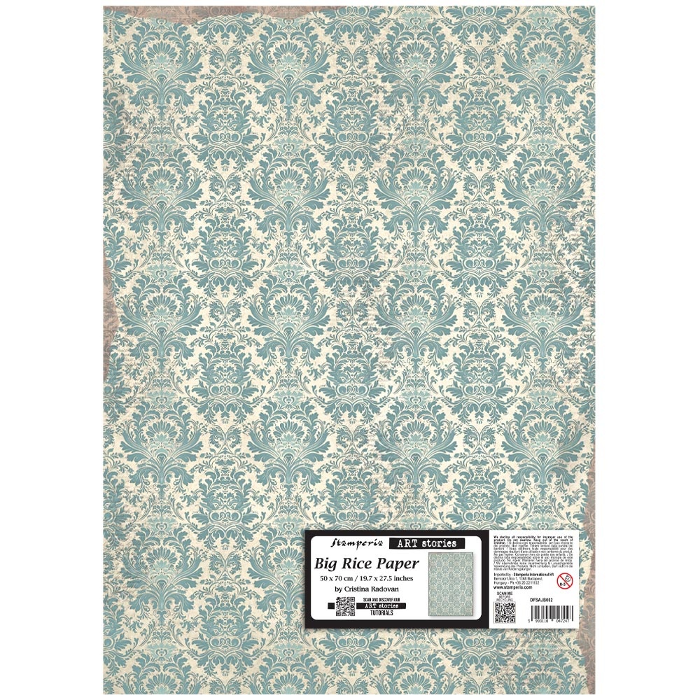 Stamperia Big Rice paper cm 50X70 - damask pattern