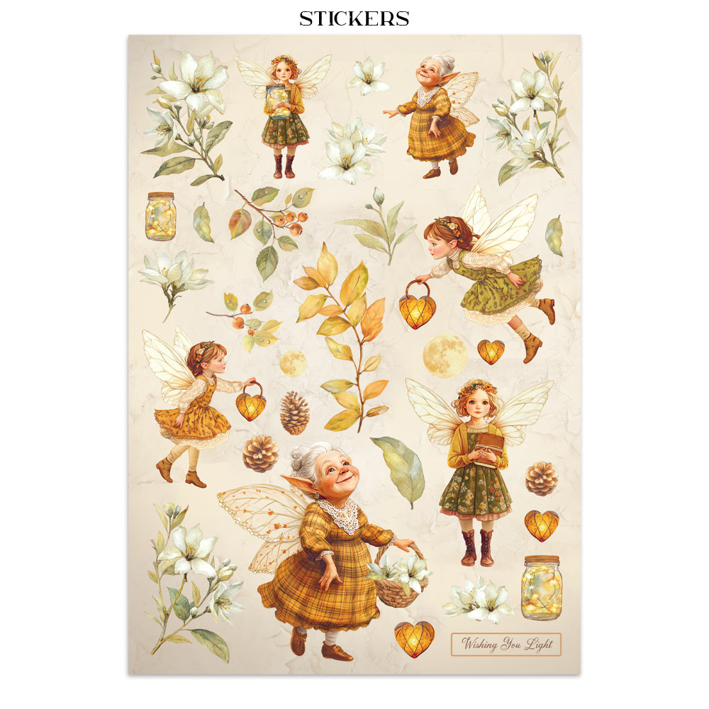 Stamperia Junk journal stickers, cut-outs, backgrounds - Whispering woods