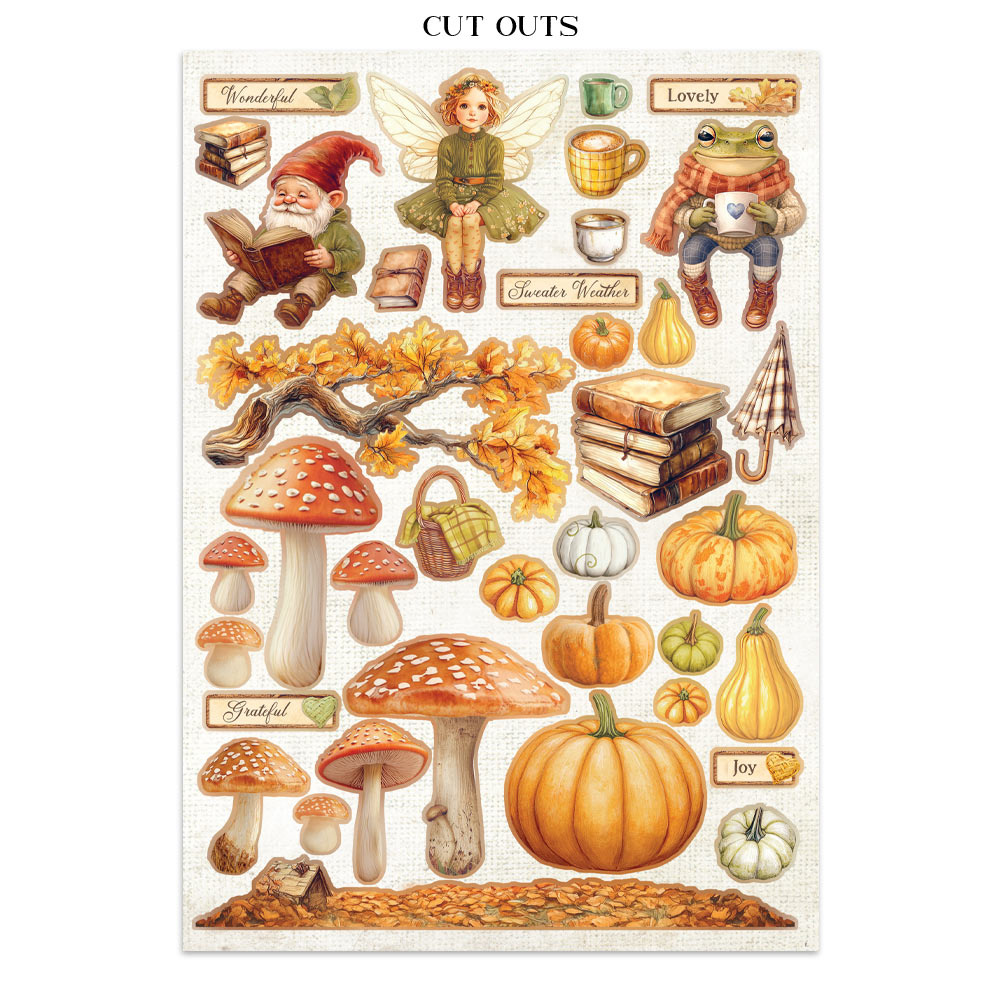 Stamperia Junk journal stickers, cut-outs, backgrounds - Whispering woods