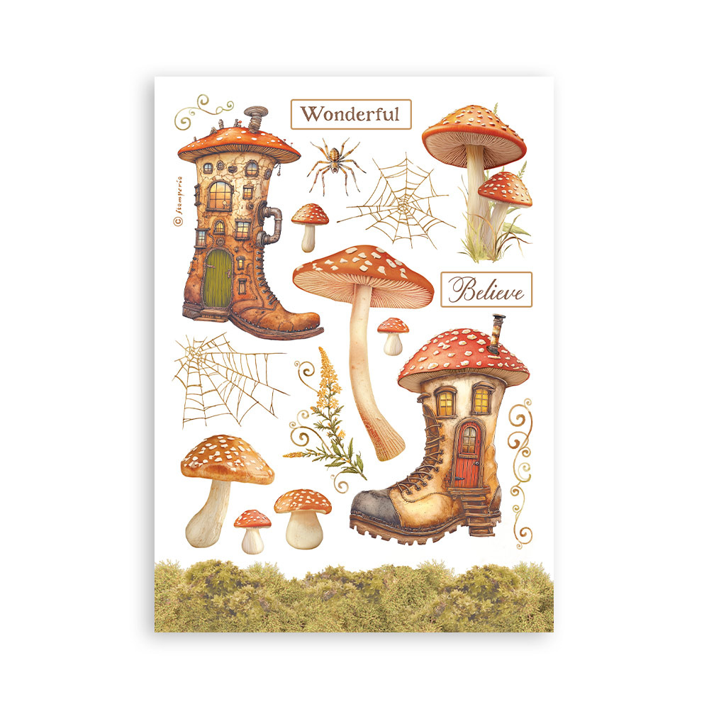 Stamperia Washi pad 8 sheets A5 - Whispering woods