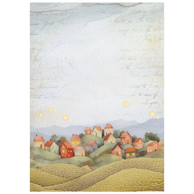 Stamperia Selection 8 Rice paper A6 backgrounds - Whispering woods