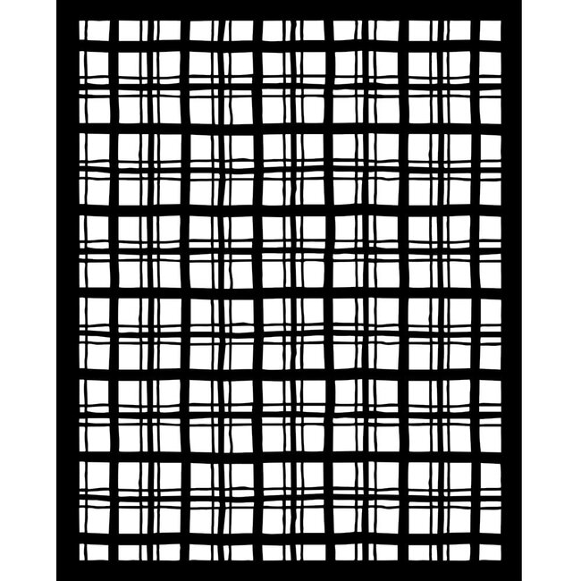 Stamperia Thick stencil cm 20X25 - Whispering woods tartan pattern