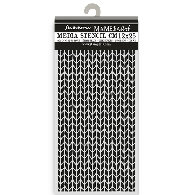 Stamperia Thick stencil cm 12X25 - Whispering woods knitting pattern