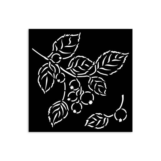 Stamperia Thick stencil cm 12X12 - Whispering woods berries