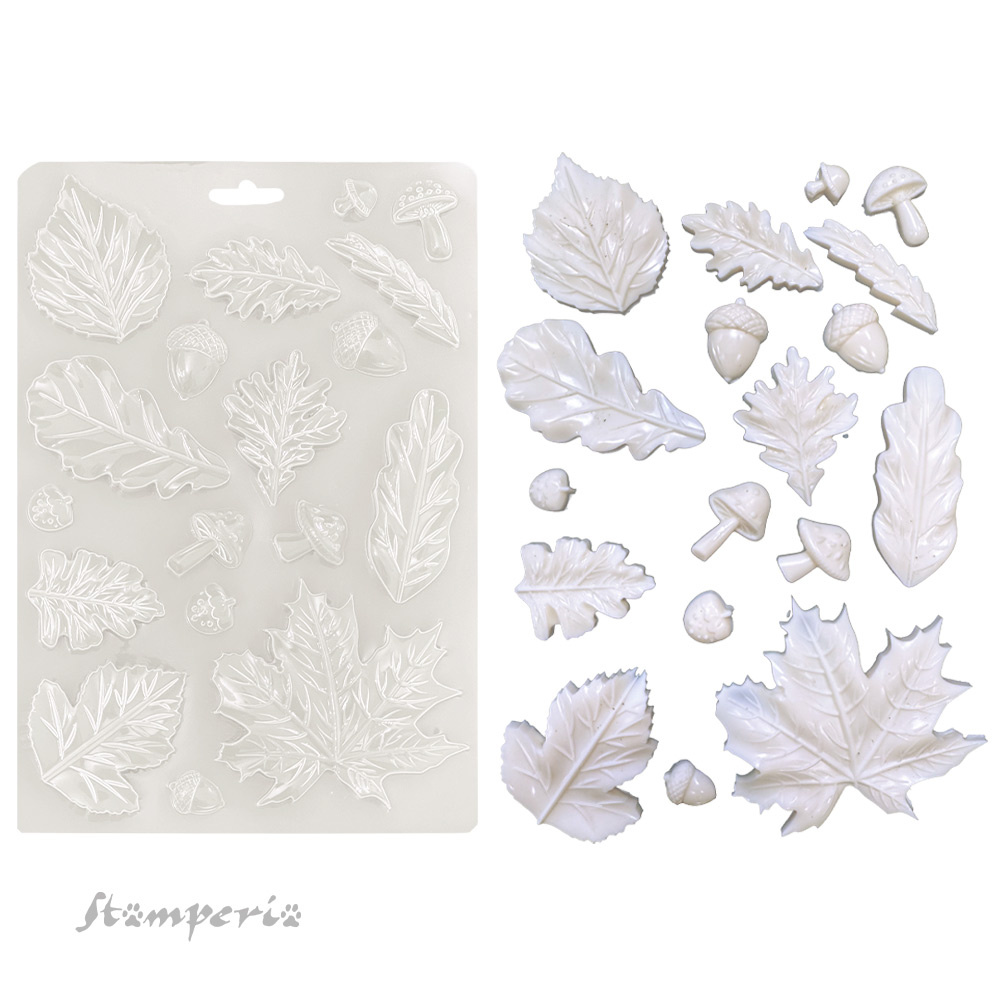 Stamperia Soft Mould A5 - Whispering woods leaves