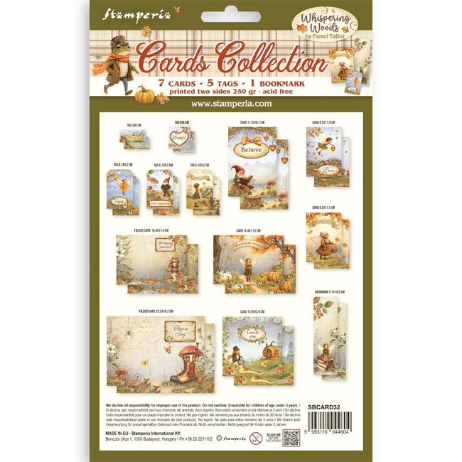 Stamperia Cards Collection - Whispering woods