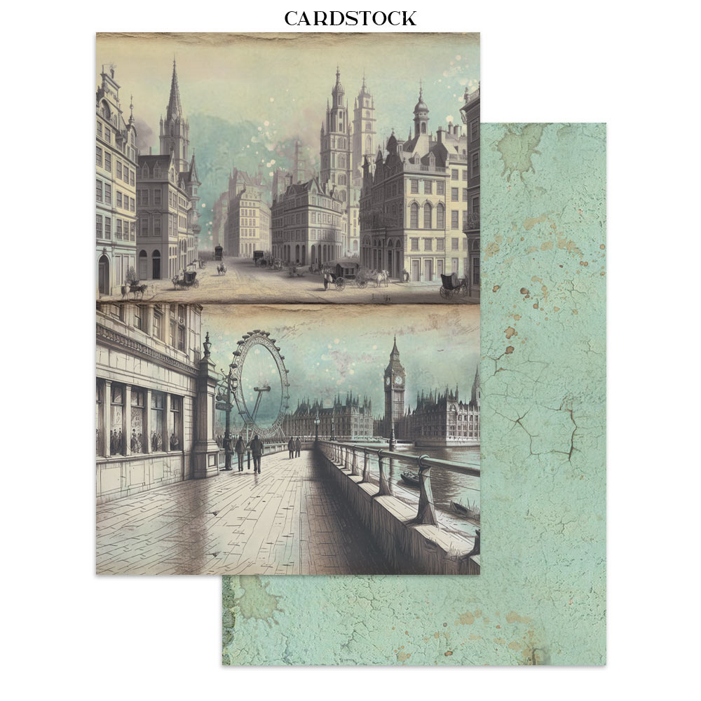 Stamperia Junk journal stickers, cut-outs, backgrounds - Voyages Fantastiques