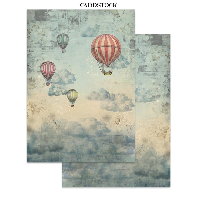 Stamperia Junk journal stickers, cut-outs, backgrounds - Voyages Fantastiques