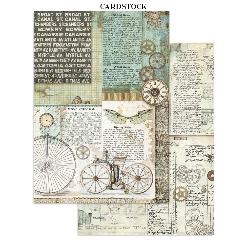 Stamperia Junk journal stickers, cut-outs, backgrounds - Voyages Fantastiques