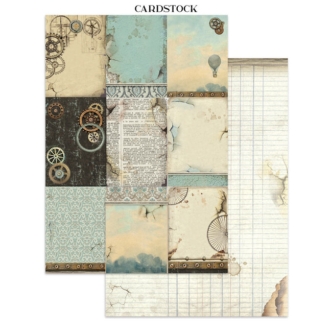 Stamperia Junk journal stickers, cut-outs, backgrounds - Voyages Fantastiques