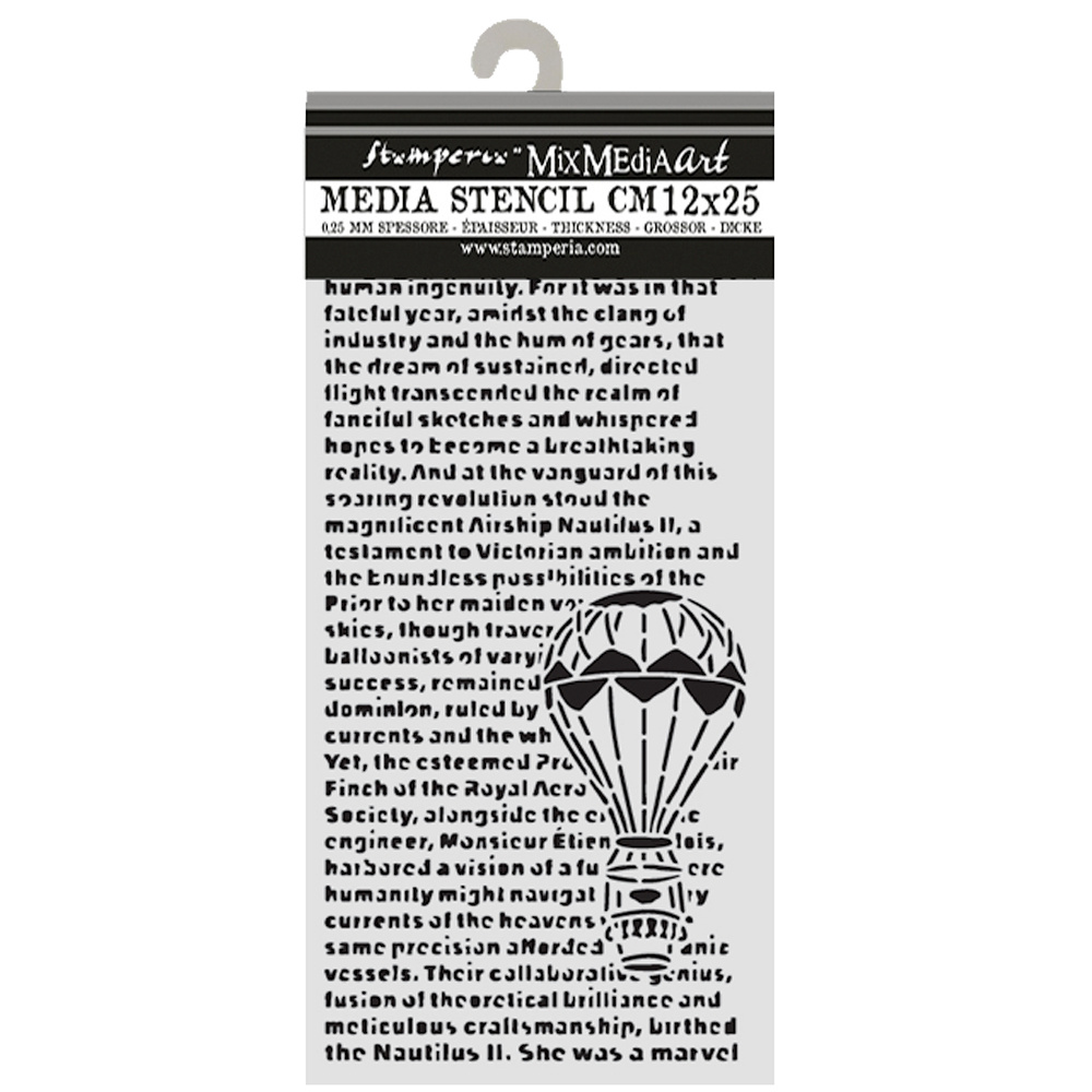 Stamperia Thick stencil cm 12X25 - Voyages Fantastiques above the clouds