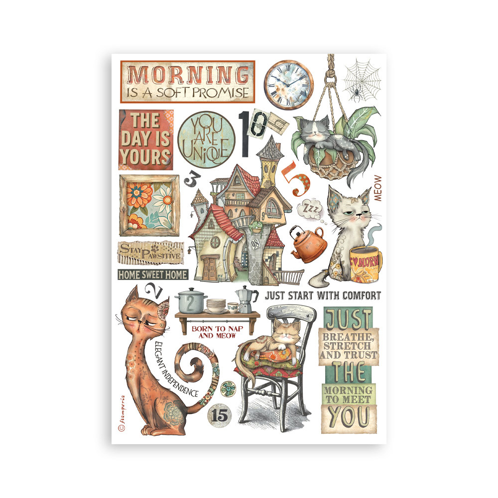 Stamperia Washi pad 8 sheets A5 - Furry Friends