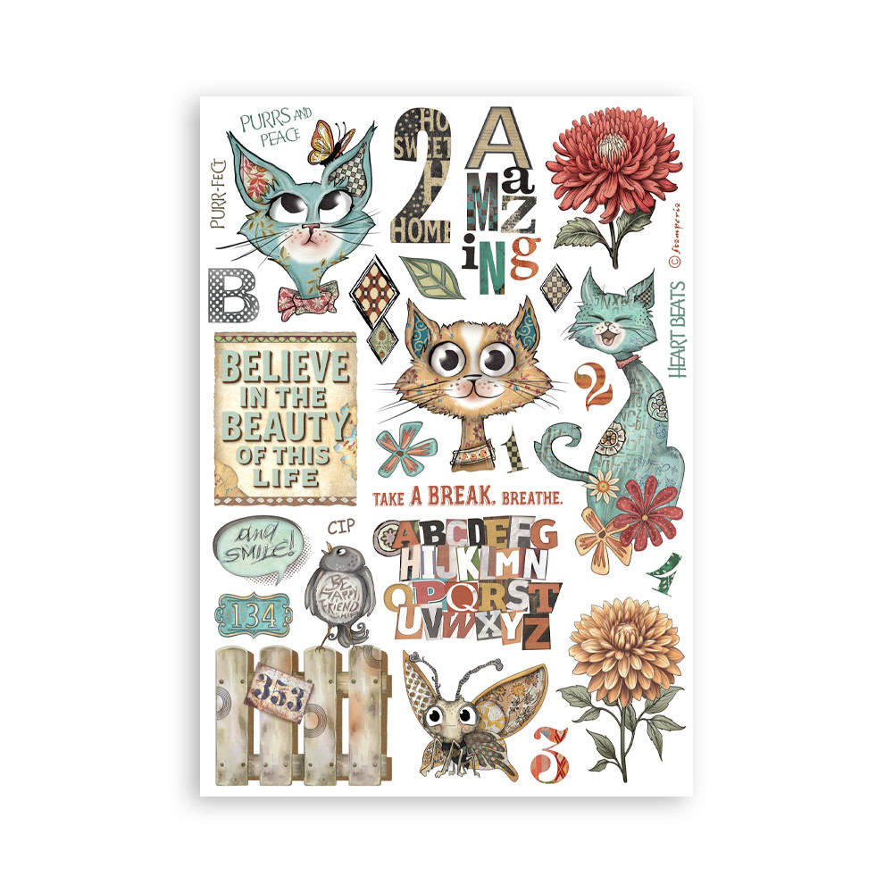 Stamperia Washi pad 8 sheets A5 - Furry Friends