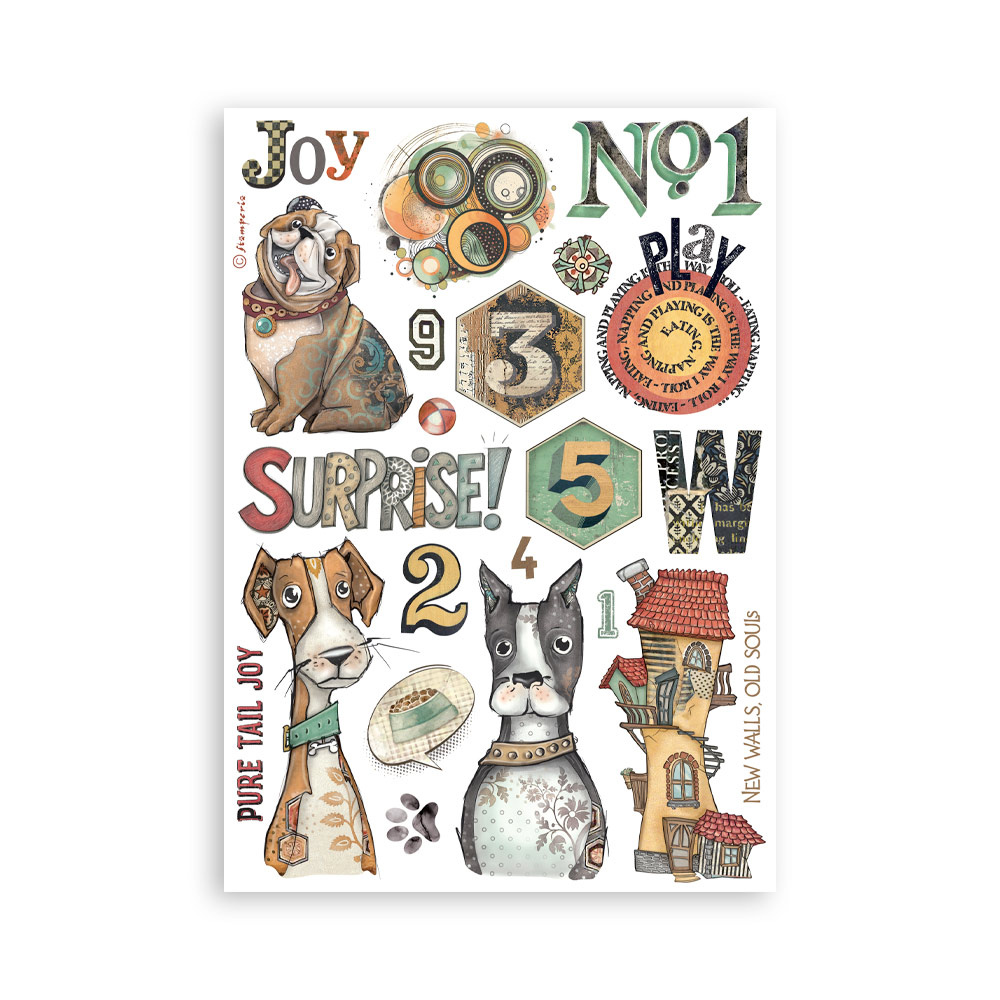 Stamperia Washi pad 8 sheets A5 - Furry Friends