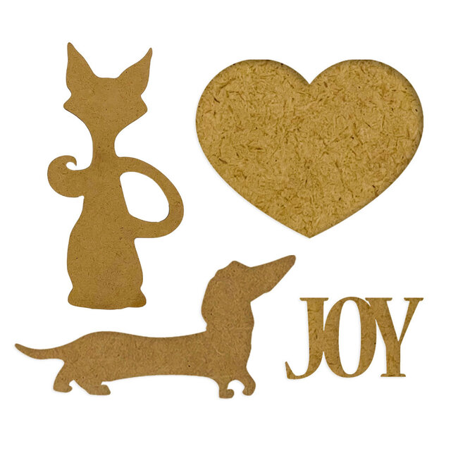 Stamperia Crafty shapes: Furry Friends dog and cat silhouette
