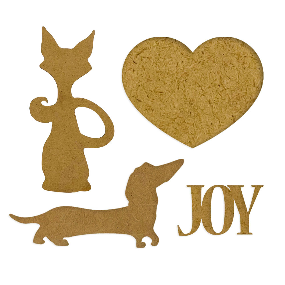 Stamperia Crafty shapes: Furry Friends dog and cat silhouette