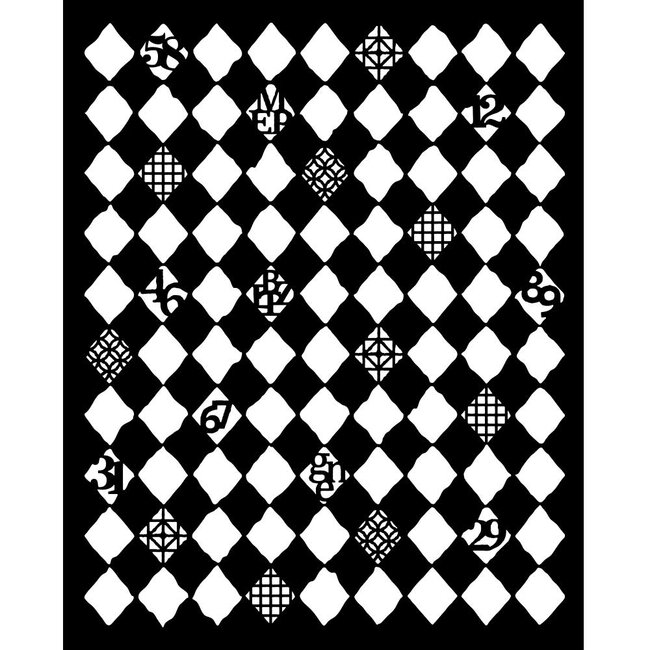 Stamperia Thick stencil cm 20X25 - Furry Friends rhombus pattern