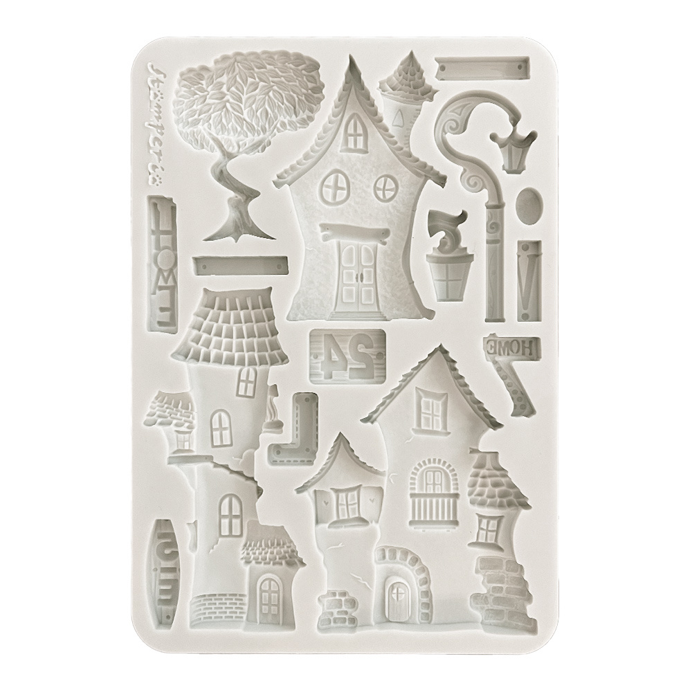 Stamperia Silicon mould A5 - Furry Friends houses