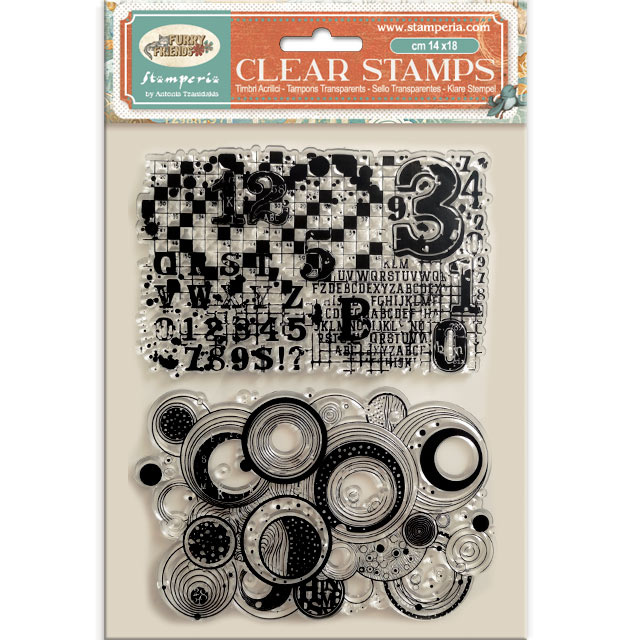 Stamperia Acrylic stamp cm 14x18 - Furry Friends 2 patterns