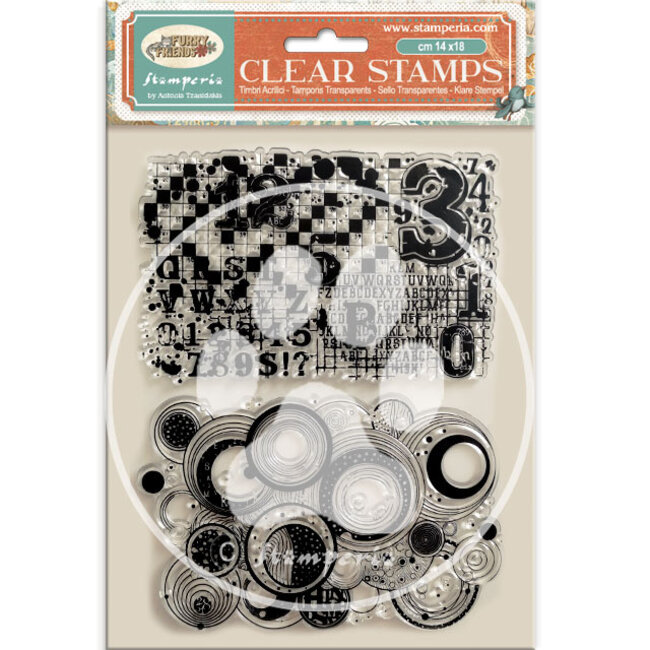 Stamperia Acrylic stamp cm 14x18 - Furry Friends 2 patterns