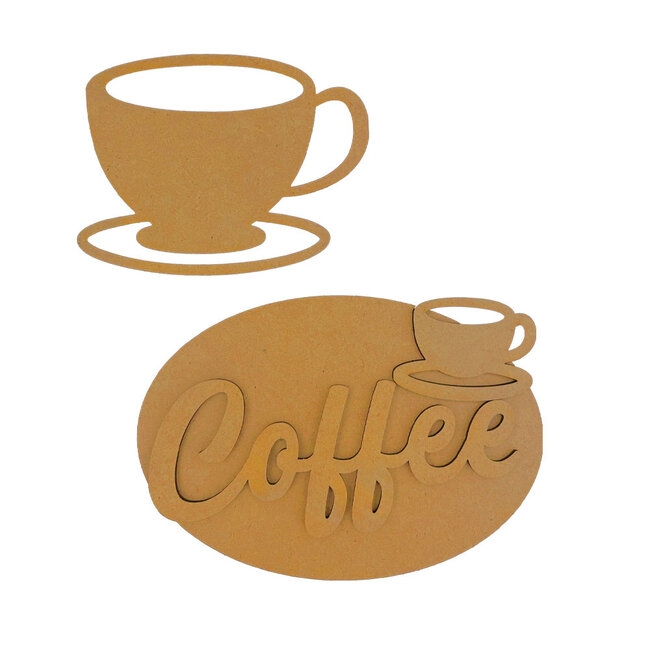 Stamperia Crafty shapes: Coffee and Chocolate cup and plate