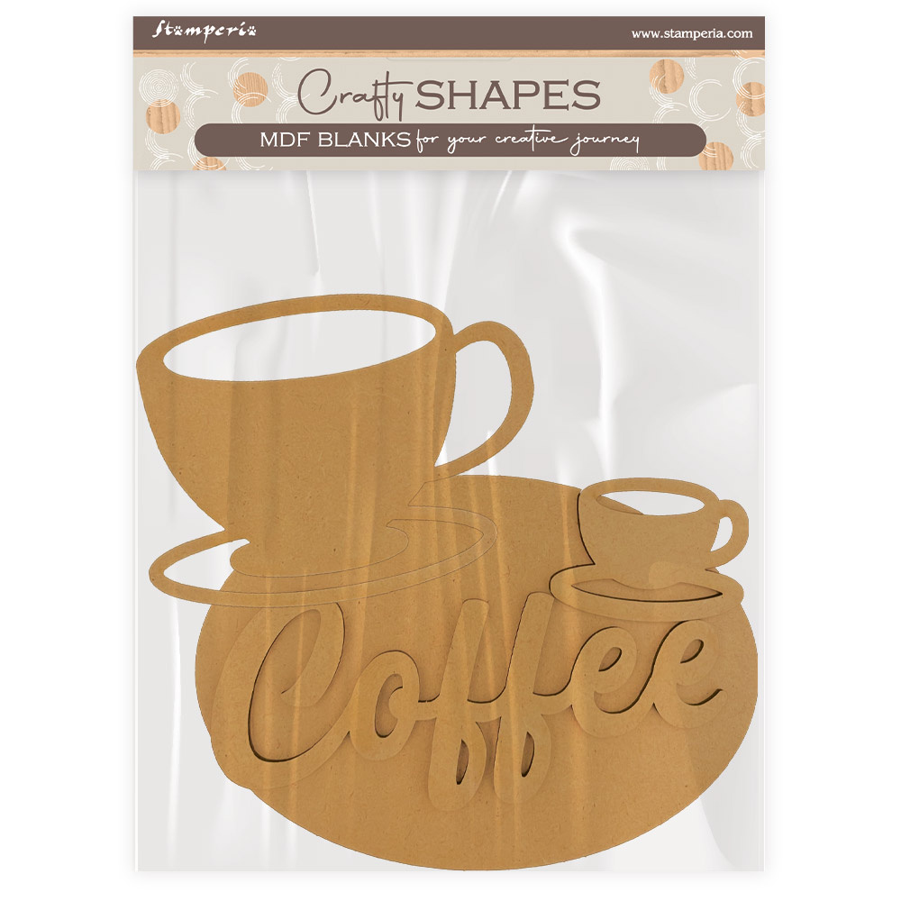 Stamperia Crafty shapes: Coffee and Chocolate cup and plate