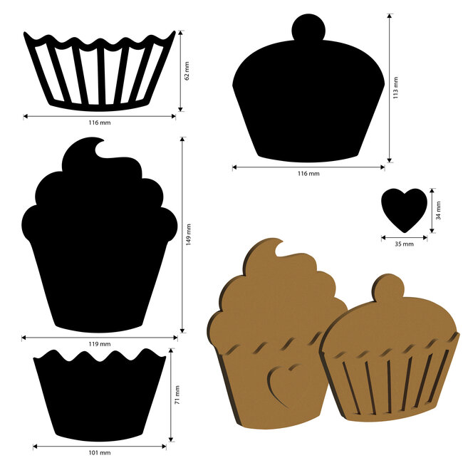 Stamperia Crafty shapes: Coffee and Chocolate sweet