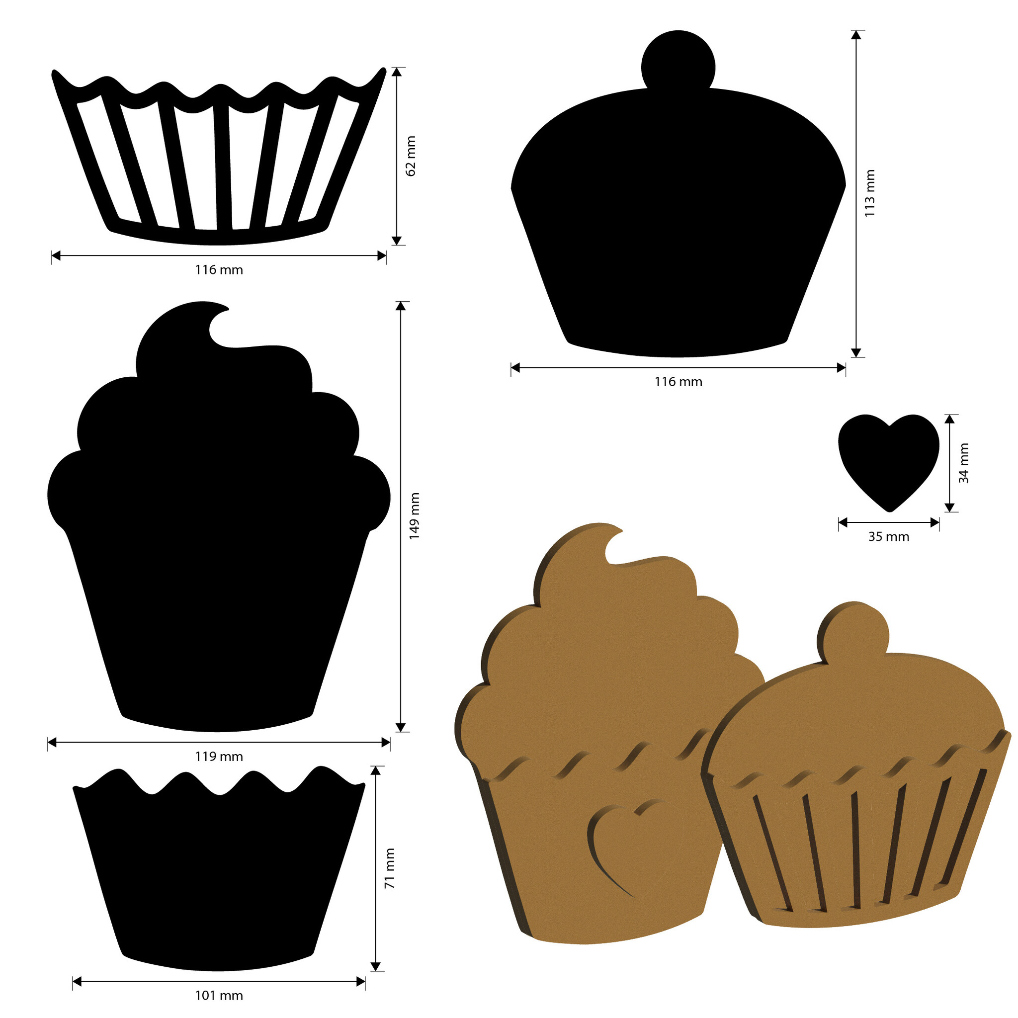 Stamperia Crafty shapes: Coffee and Chocolate sweet