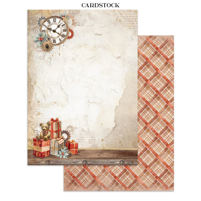 Stamperia Junk journal stickers, cut-outs, backgrounds - Gear up for Christmas