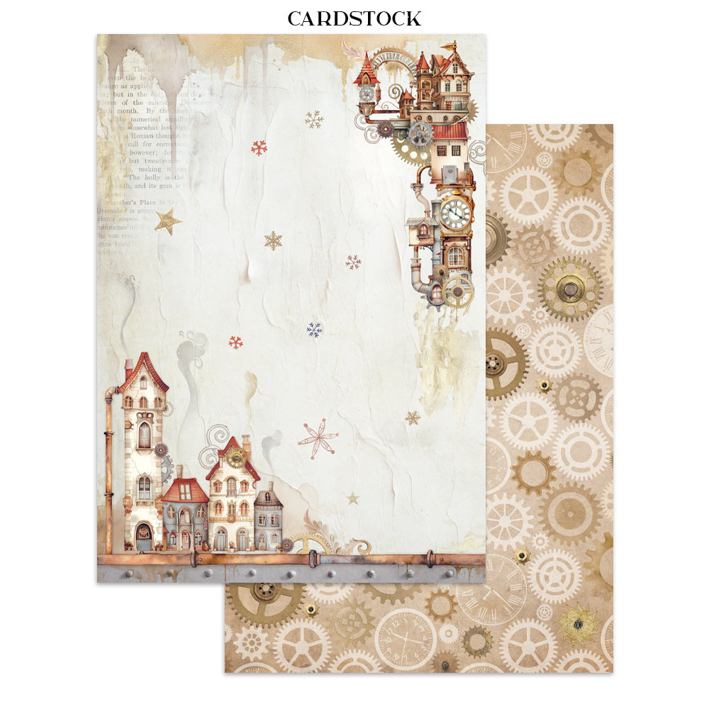 Stamperia Junk journal stickers, cut-outs, backgrounds - Gear up for Christmas