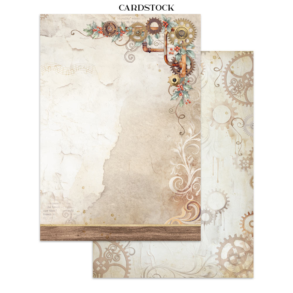 Stamperia Junk journal stickers, cut-outs, backgrounds - Gear up for Christmas