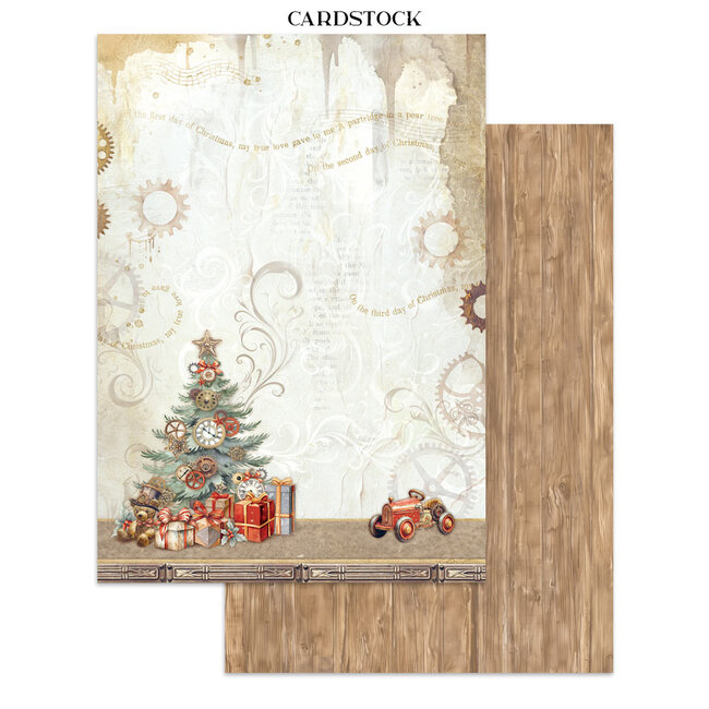Stamperia Junk journal stickers, cut-outs, backgrounds - Gear up for Christmas