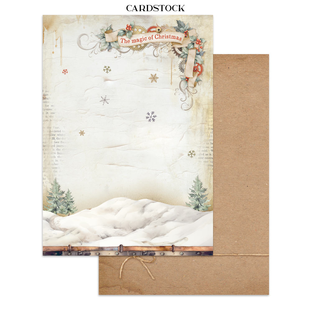 Stamperia Junk journal stickers, cut-outs, backgrounds - Gear up for Christmas