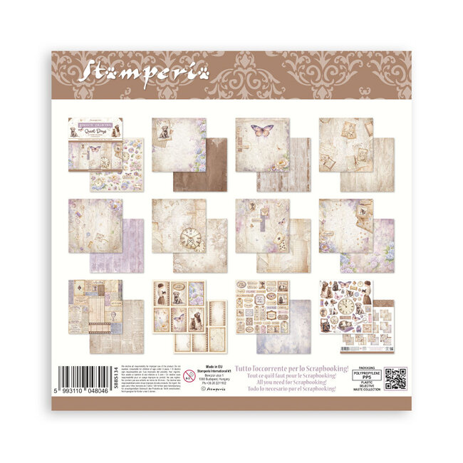 Stamperia Papierblok 20,3x20,3 cm - 10 vellen - Quiet Days